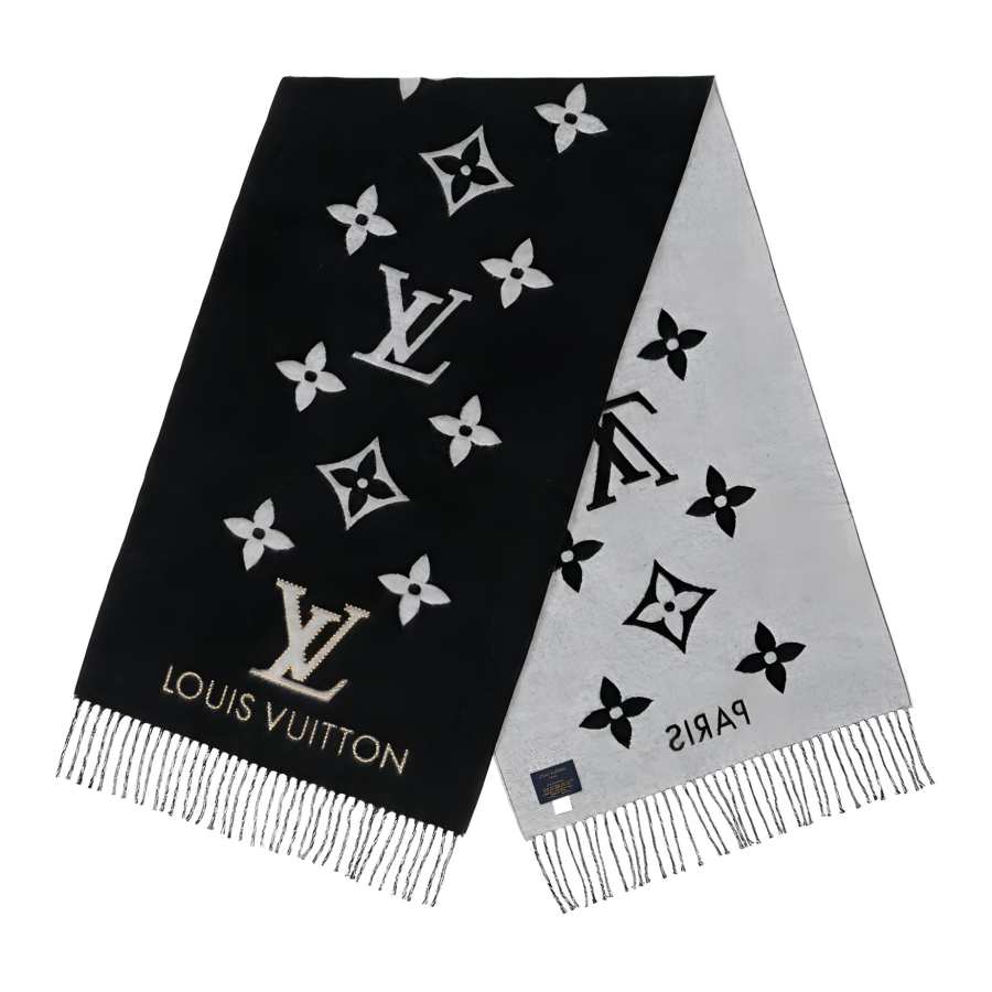 LOUIS VUITTON Studdy Reykjavik Cashmere Knit Scarves Women's