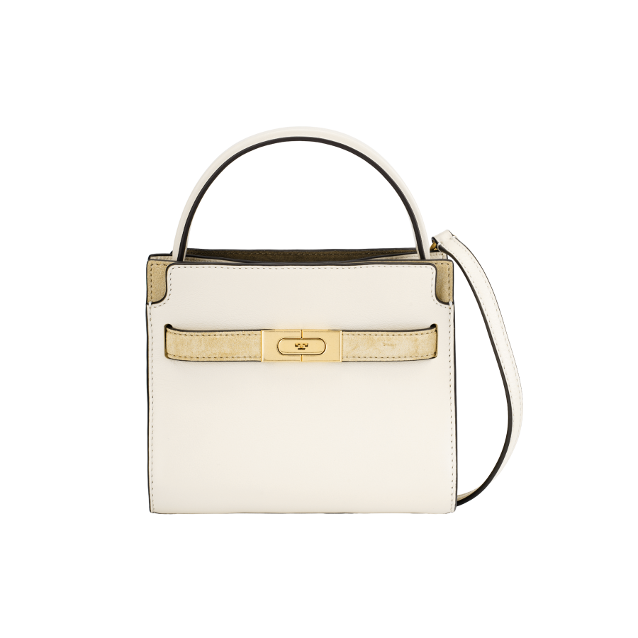 TORY BURCH Lee Radziwill Cow Leather, Cow Split Leather Handbag Mini Women's Ecru
