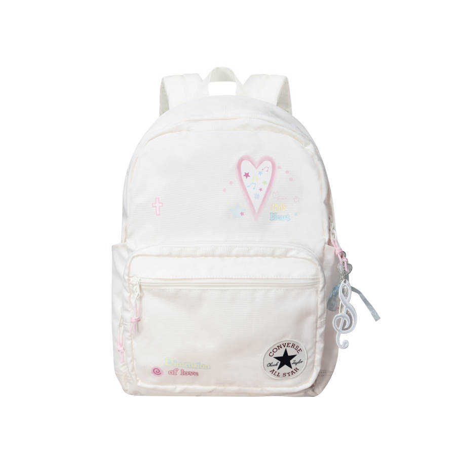 Converse Converse Polyester Backpack Unisex White Pink