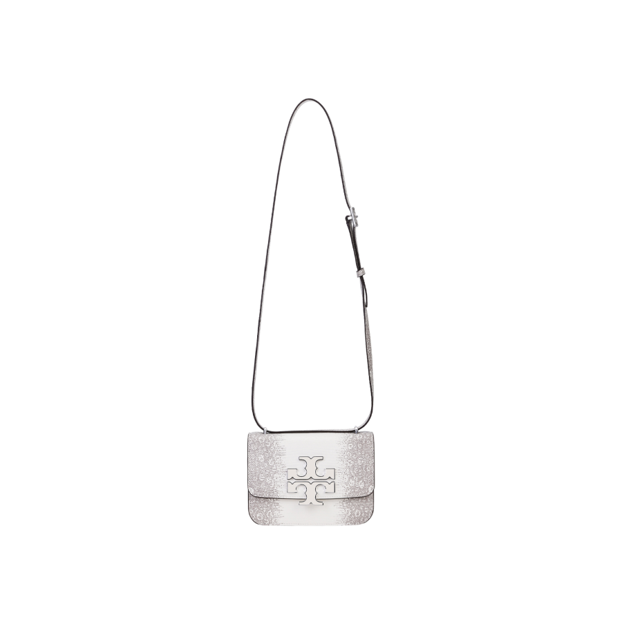 TORY BURCH Lizard Embossed Leather With Calfskin Trim Crossbody Bag, Shoulder Bag Small Women's Warm White