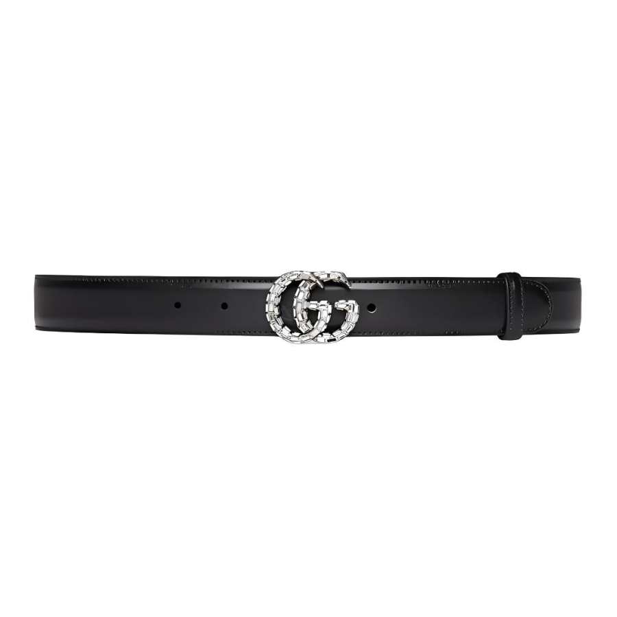 GUCCI Gucci Gg Marmont thin belt with crystals