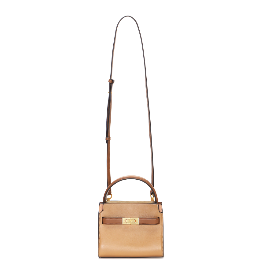 TORY BURCH Lee Radziwill Cow Leather Shoulder Bag, Crossbody Bag, Handbag Mini Women's Brown
