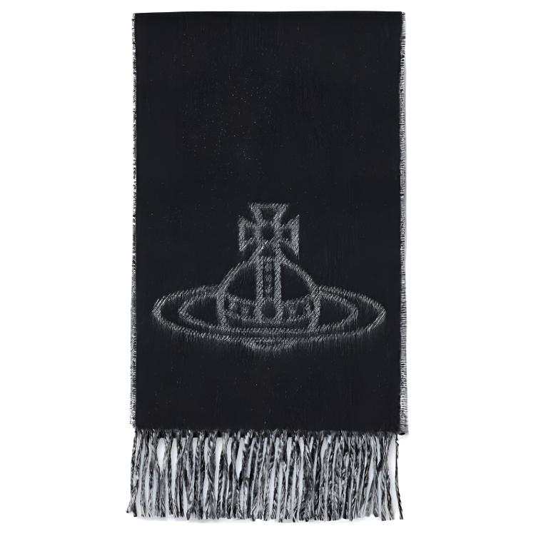 Vivienne Westwood Wool Knit Scarves Unisex Black/Pink
