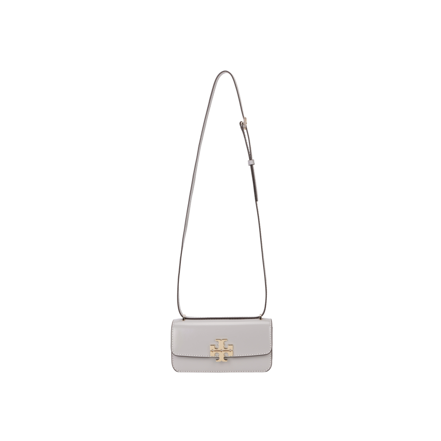TORY BURCH Eleanor Cow Leather Shoulder Bag, Crossbody Bag Small Women's Green Purple Gray