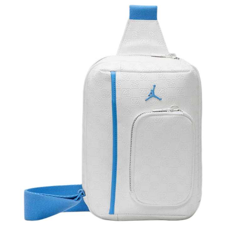 Jordan Jordan Monogram Polyurethane Sling Bag, Shoulder Bag, Crossbody Bag Unisex White
