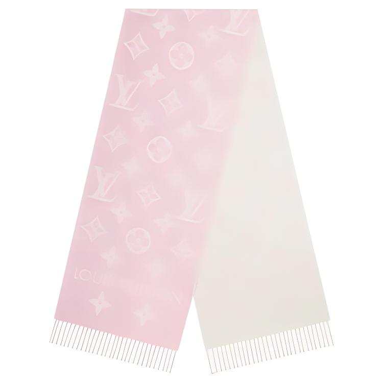 LOUIS VUITTON Cashmere Knit Scarves Women's Pink