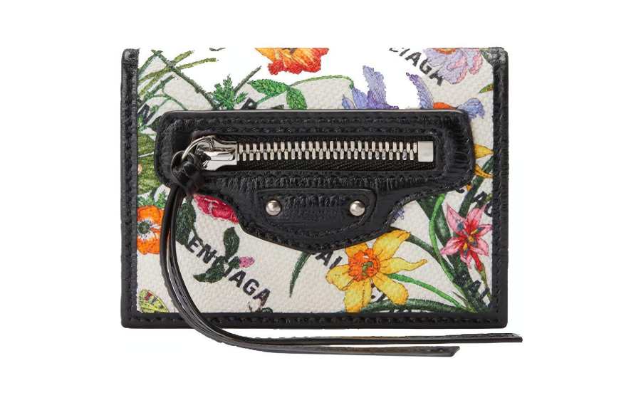 GUCCI Balenciaga Collaboration The Hacker Project Leather Wallet Coin Purse Women's White/Black/Multicolor