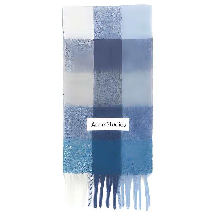 Acne Studios Acne Studios Logo Patch Checked Scarf
