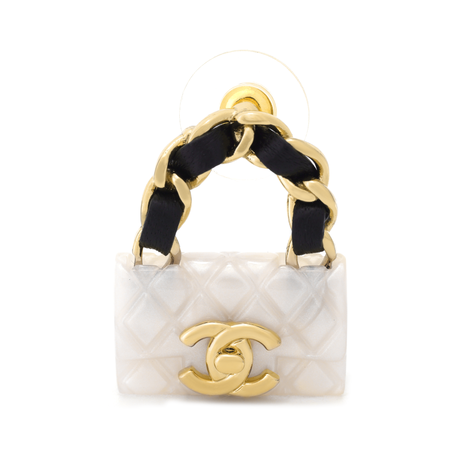 CHANEL Metal Earrings Women's Gold