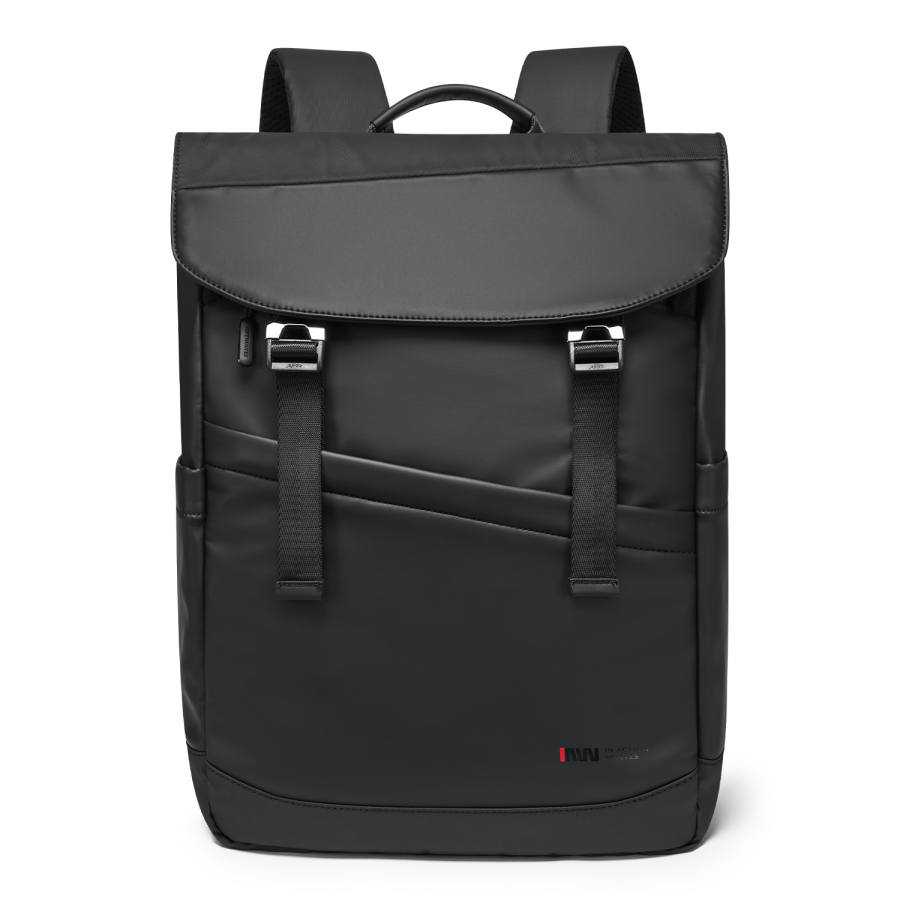 SEPTWOLVES SEPTWOLVES Artificial Leather Large Capacity Backpack Travel Bag QPL Unisex Black