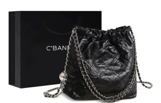 C°BANNER Cow Leather Bucket Bags Crossbody Bag, Shoulder Bag Women's Black