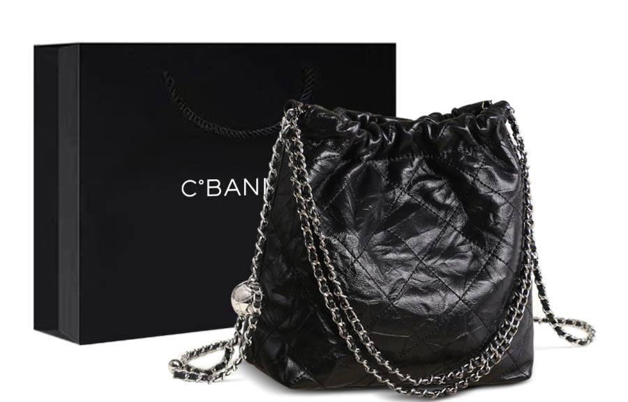 C°BANNER Cow Leather Bucket Bags Crossbody Bag, Shoulder Bag Women's Black