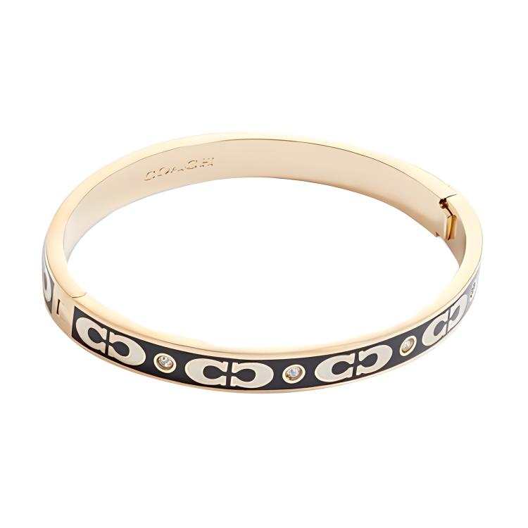 COACH COACH Brass Bangles Women's Gold/Black
