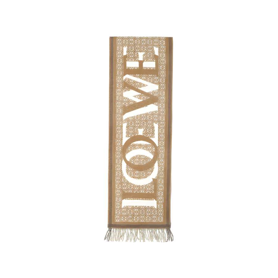 LOEWE LOEWE Love Jacquard Fringed Scarf