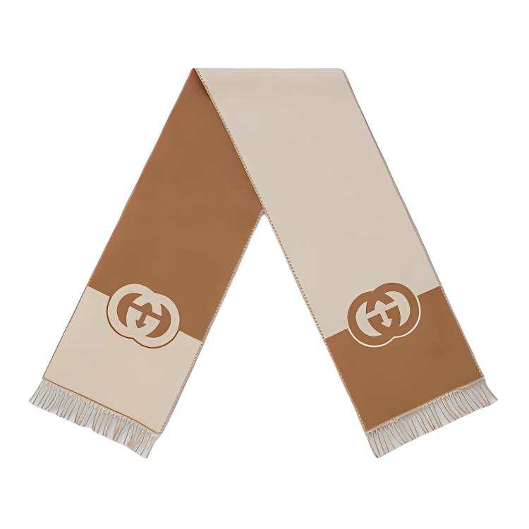 GUCCI GUCCI Wool Cashmere Scarf With Interlocking G