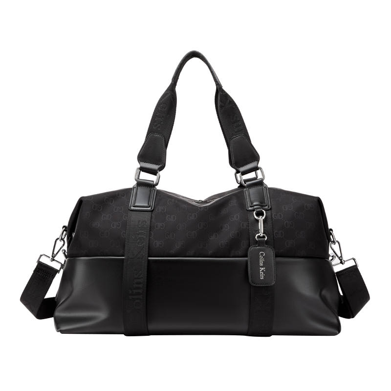 COLINS KEIRS Oxford Microfiber One Shoulder Large Bag Large Size Carry on Bag Luggage Bag Unisex Cool Black