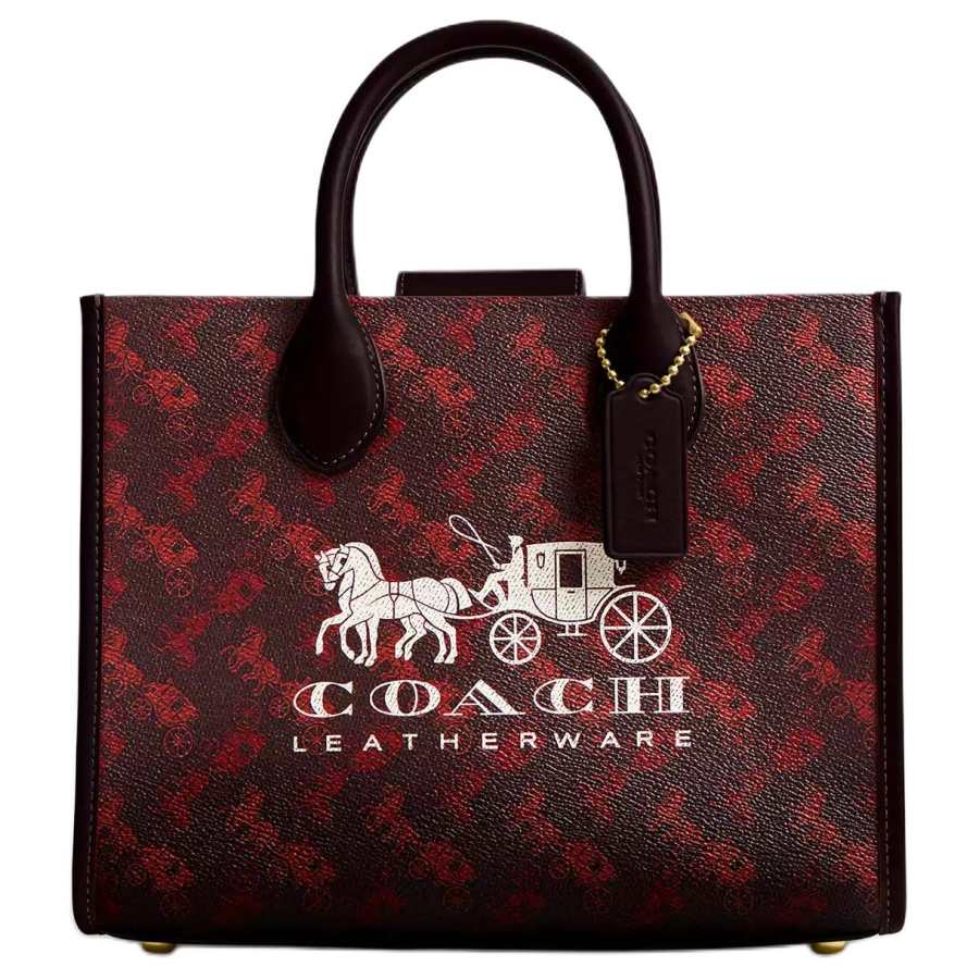 COACH Ace Artificial Leather With Cow Leather Tote Bag, Shopping Bag, Shoulder Bag, Handbag Medium Women's