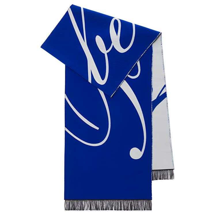 Burberry logo intarsia-knit wool-blend scarf