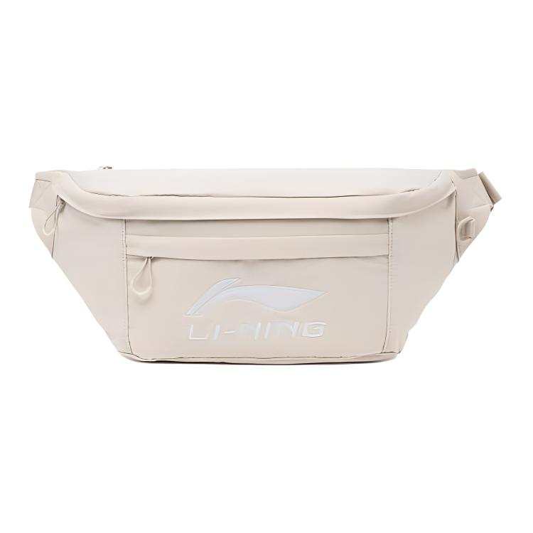 Li-Ning Li Ning Polyester Fiber Crossbody Bag, Sling Bag, Fanny Pack Regular Unisex Moonlight Gray