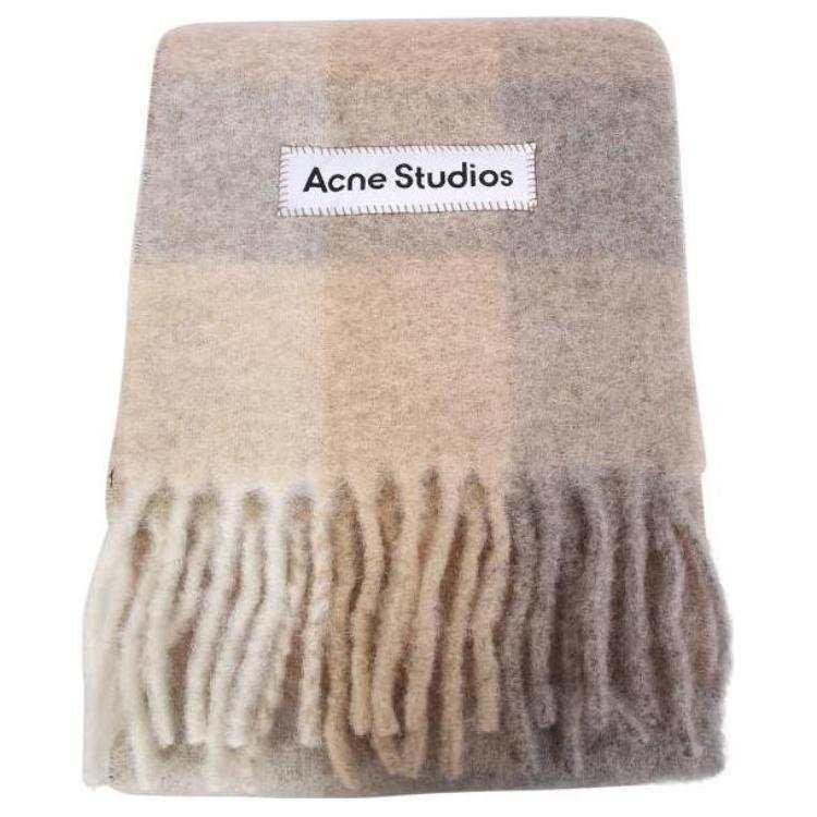 Acne Studios Acne Studios Alpaca Knit Scarves Unisex Khaki