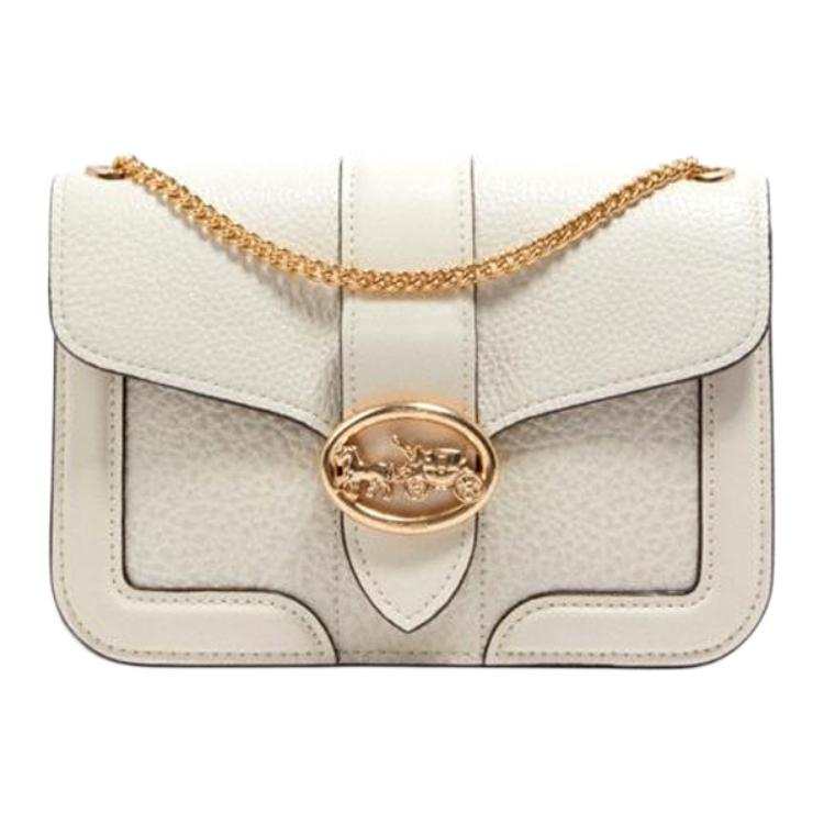 COACH Georgie Cow Leather Small Square Bag Dionysus Shoulder Bag Women's White