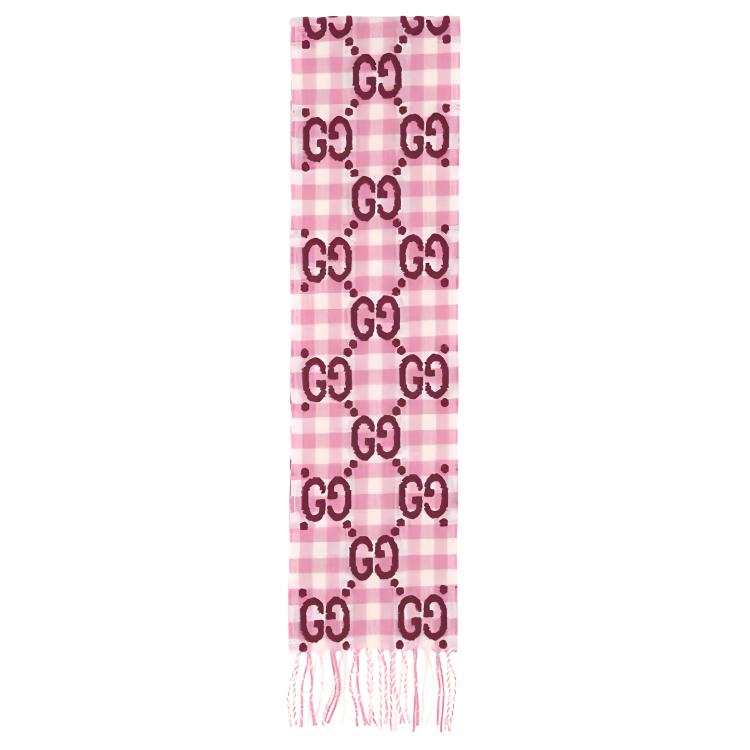GUCCI GUCCI Children's Check Wool Scarf