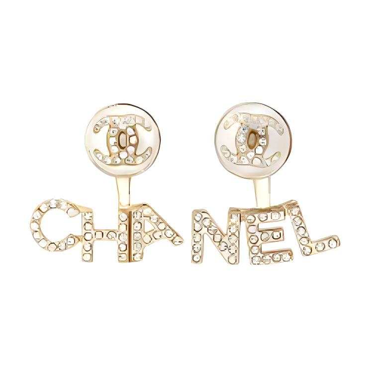 CHANEL Pre Owned 1986 1988 Coco mark Rhinestone embellished Earrings