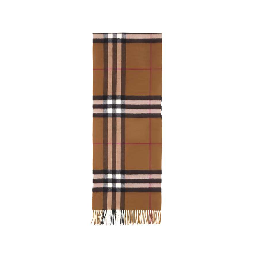 Burberry 【Previous Season】checked fringed scarf