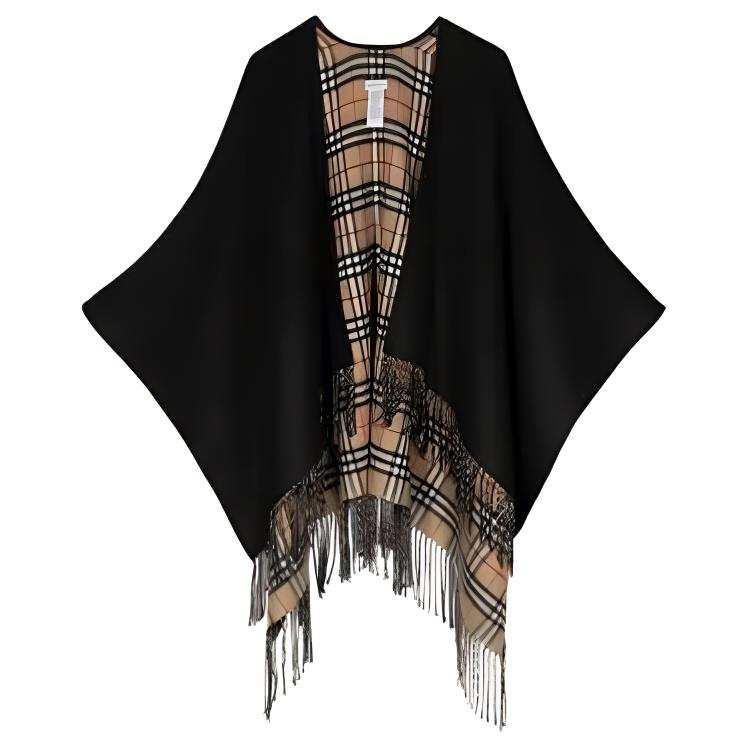 Burberry Burberry Fringed-Edge Reversible Cape