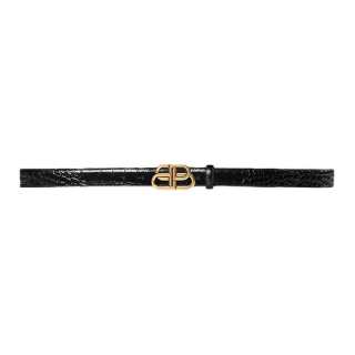 Balenciaga Bb Embossed Thin Belt