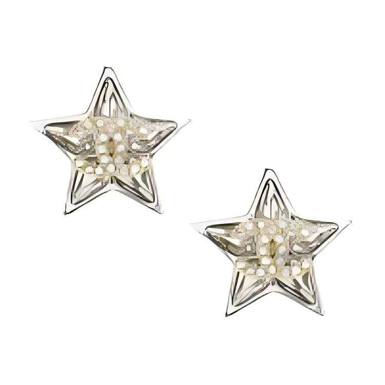 CHANEL 23S Synthetic Cubic Zirconia/Rhinestone Metal Earrings Women's