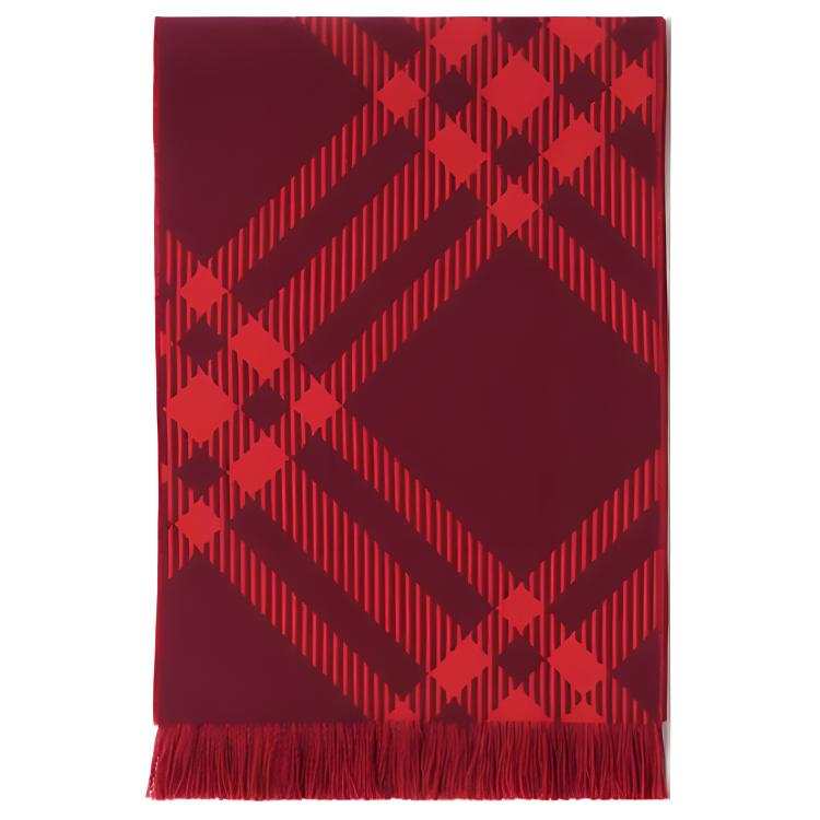 Burberry Wool Knit Scarves Kids' Red