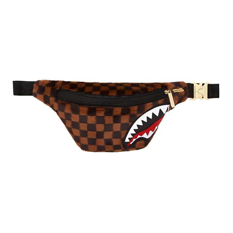SPRAYGROUND Polyester Crossbody Bag, Fanny Pack Regular Unisex Brown
