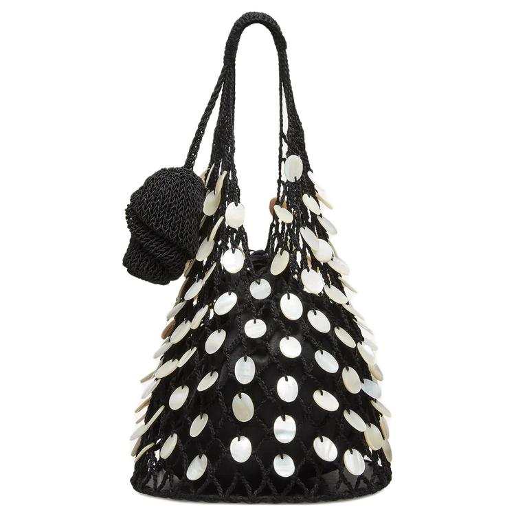 Magda Butrym Cotton Handbag, Shoulder Bag Small Women's Black