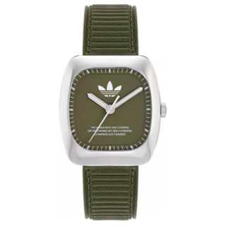 Adidas Originals Wrist Watches Quartz Movement Leather Strap 37*40mm Green Dial Unisex ['50', 149262]m Waterproof