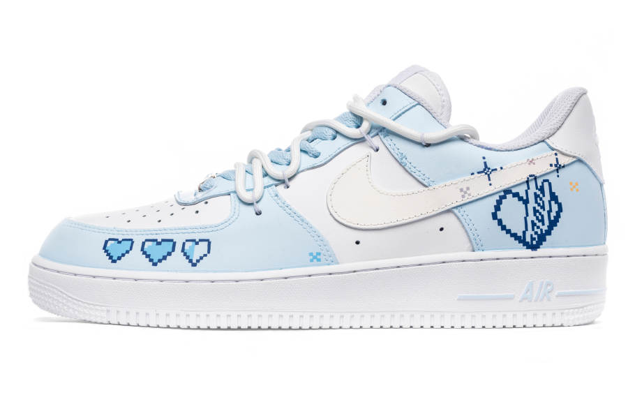 Nike Nike Air Force 1 Slip Resistant Abrasion Resistant Low top Skateboard Shoes Men's Blue