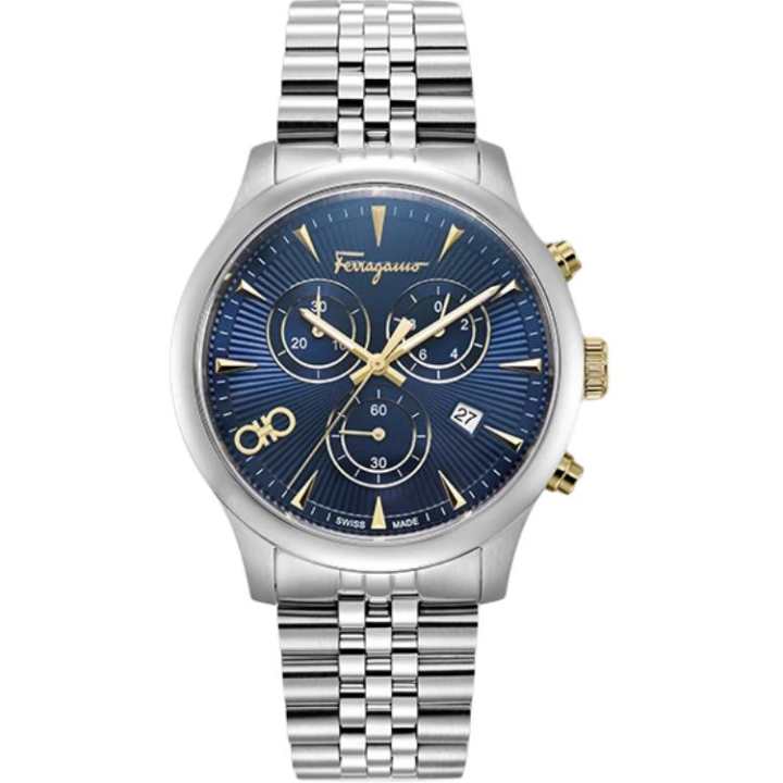 Ferragamo FERRAGAMO Wrist Watches Quartz Movement Stainless Steel Watchband 42mm Blue Dial Men's Watches