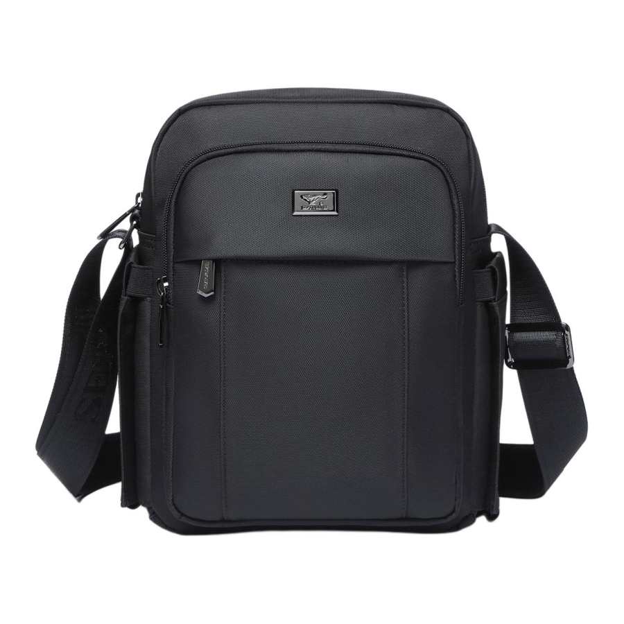 SEPTWOLVES Fabric Shoulder Bag, Crossbody Bag Large Men's Black