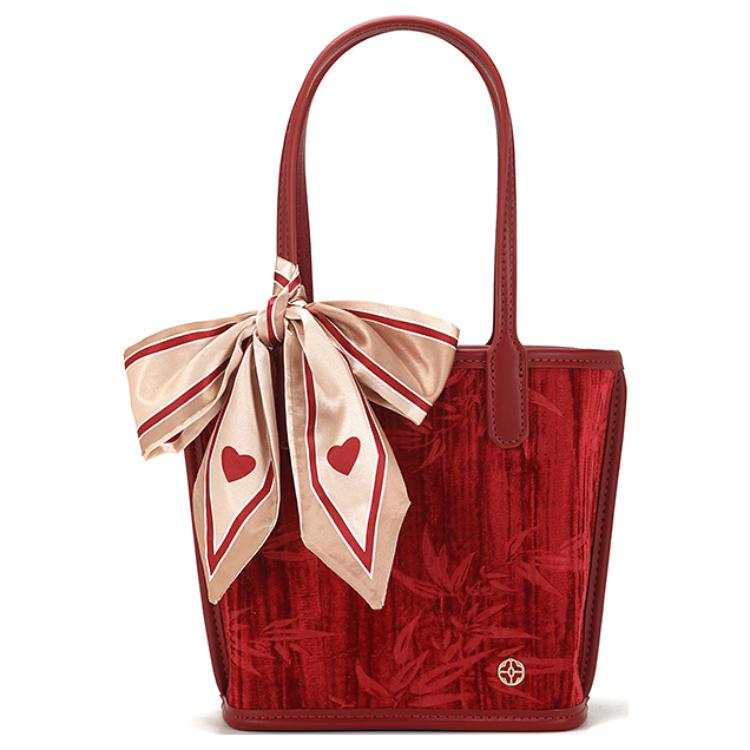 PAYOT Microfiber Synthetic Leather Wedding Bag Handbag Medium Women's Burgundy