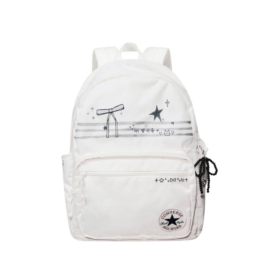 Converse Converse Polyester Backpack Unisex Gray White