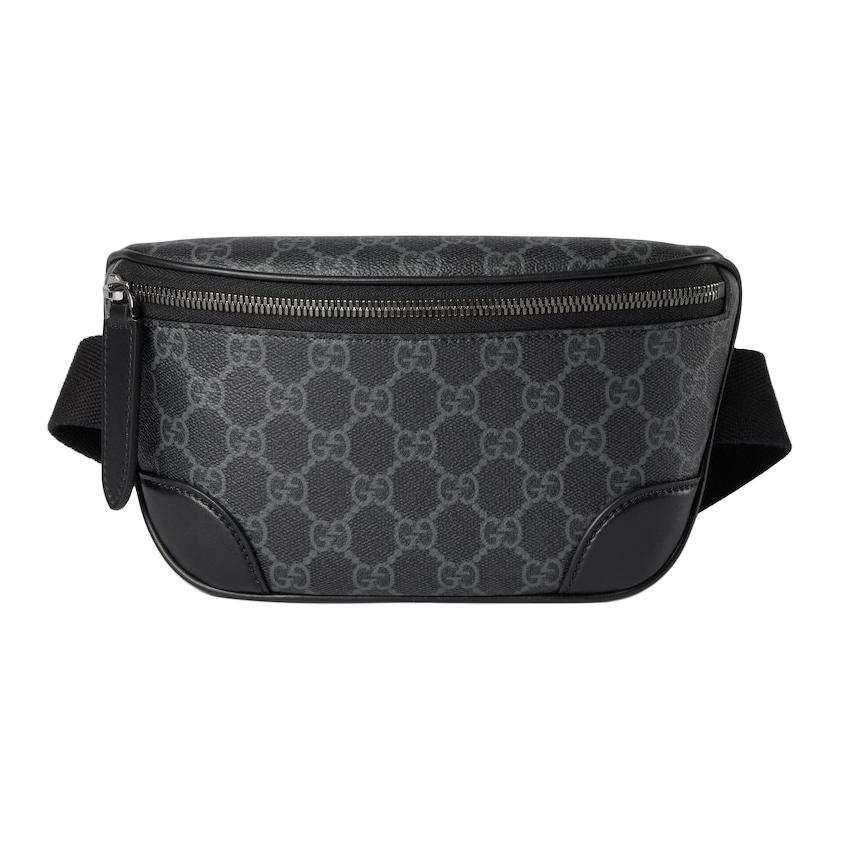 GUCCI GG Emblem Monogram Coated Fabric Fanny Pack Small Men's Black