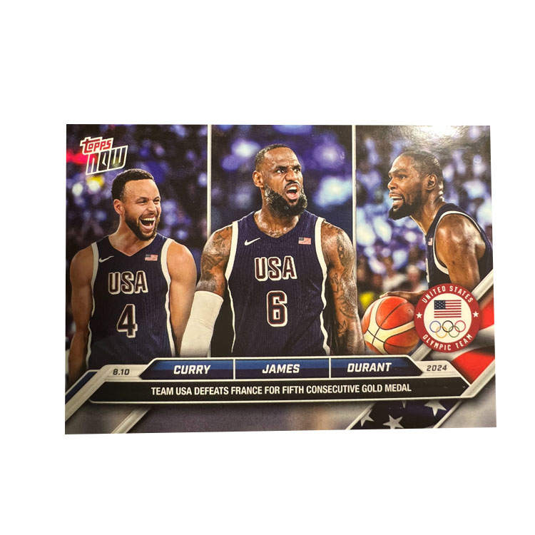 Topps National Team, LeBron James, KD, Curry, Paris Olympic, Jan Koudu Celebration Collection, Player Cards, Rare Cards