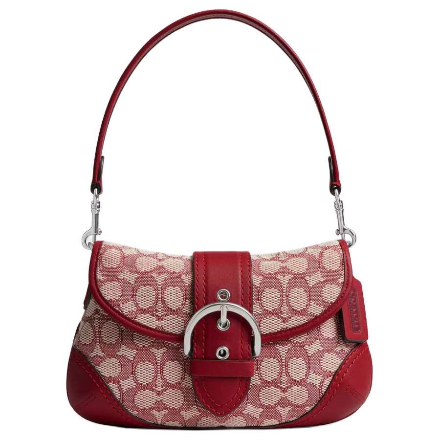 COACH COACH Soho Leather One Shoulder Handbag Medium Women's Red
