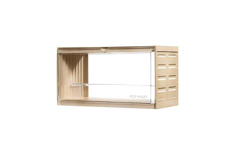 POP MART Hirono Little Naughty Collection, Timber Figure Display Case Box Model Accessories