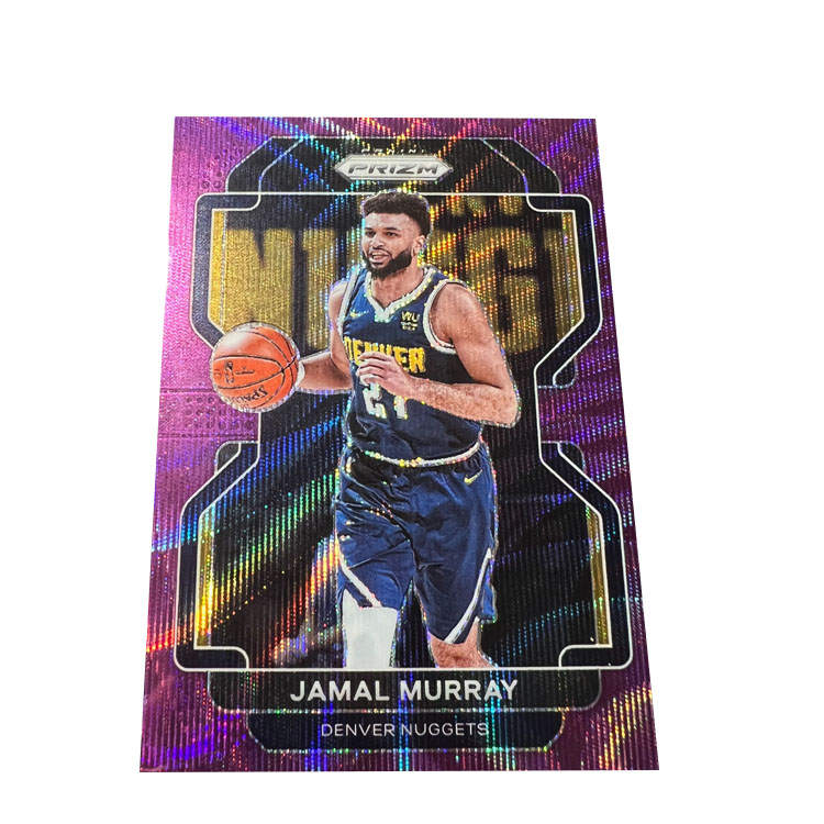 PANINI Denver Nuggets, Jamal Murray, Premium Purple Wave Holographic Card, Prizm Player Card, Rare Card Sports Cards