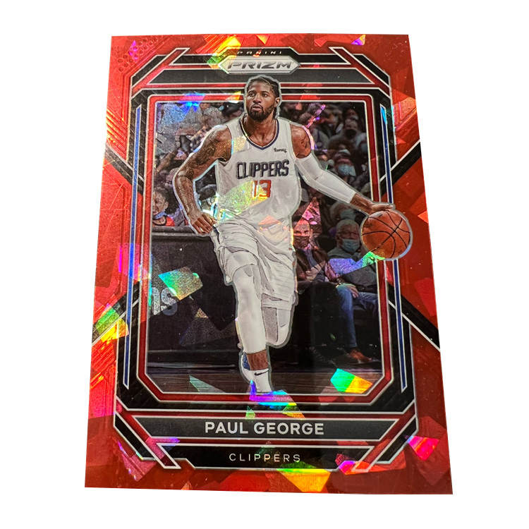 PANINI 2022 23 Basketball NBA Clippers, Paul George, General, Red Ice Holographic Card, Rare Card Sports Cards 1 Pc