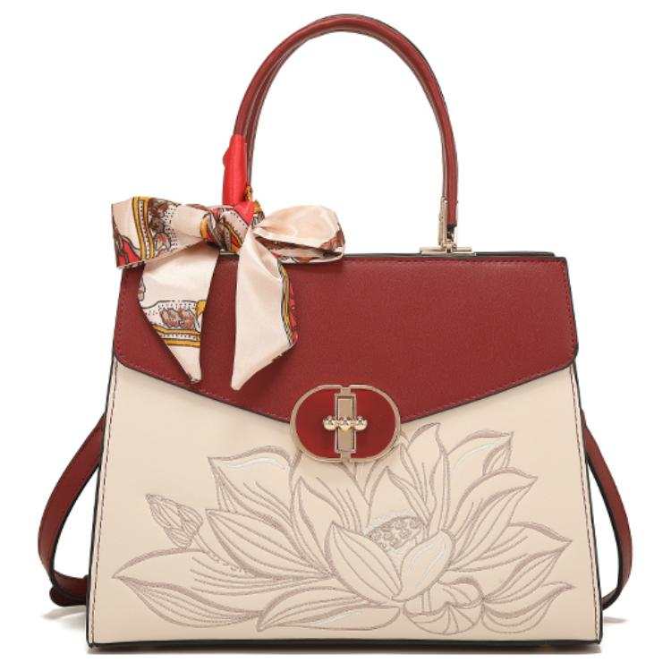 PAYOT Microfiber Synthetic Leather Handbag, Shoulder Bag, Crossbody Bag Regular Women's Burgundy