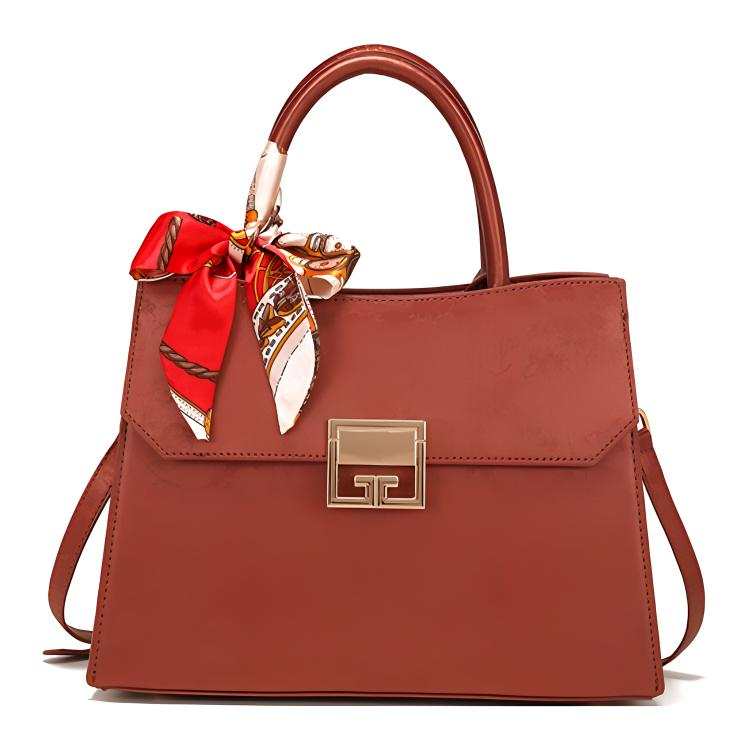 PAYOT Microfiber Synthetic Leather Shoulder Bag, Crossbody Bag, Handbag Regular Women's Brick Red