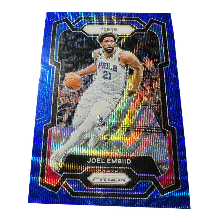 PANINI 76ers Team, Embiid, The King, High End Blue Holographic Card, Player Card, Rare Card Sports Cards 1 Pc