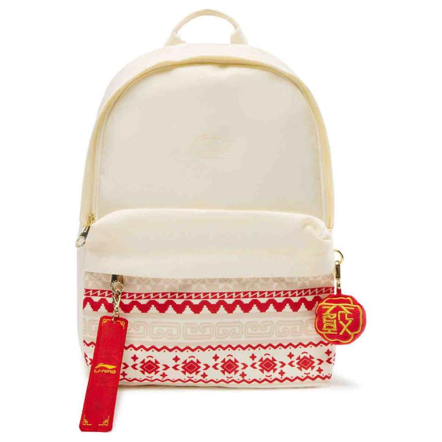 Li-Ning Li Ning Rijin Doujin Collection Polyurethane Backpack Regular Unisex Ecru